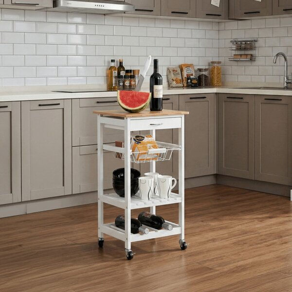Servírovací stolík biely DR-044