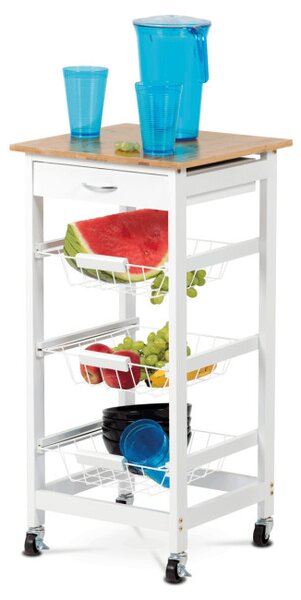 Servírovací stolík biely DR-043