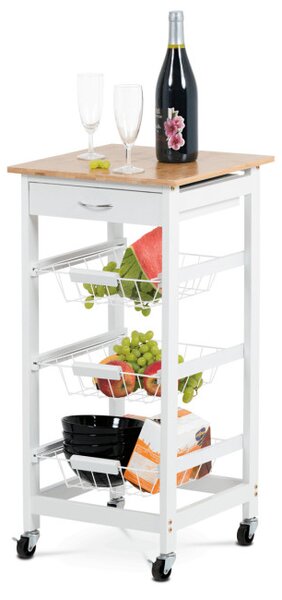 Servírovací stolík biely DR-043