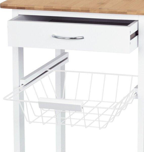 Servírovací stolík biely DR-044