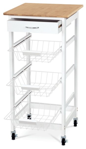Servírovací stolík biely DR-043