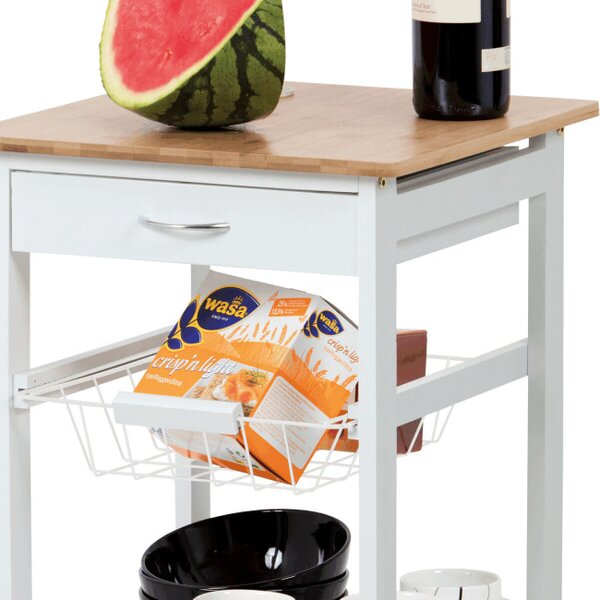 Servírovací stolík biely DR-044