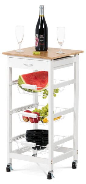 Servírovací stolík biely DR-043