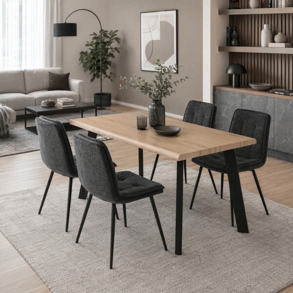 Jedálenský stôl 80x140 cm HT-F4514 OAK divoký dub