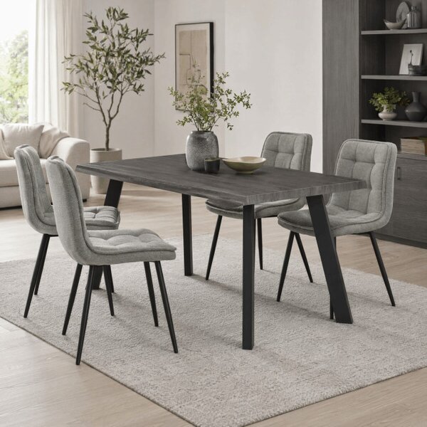 Jedálenský stôl 80x140 cm HT-F4514 GREY sivý dub
