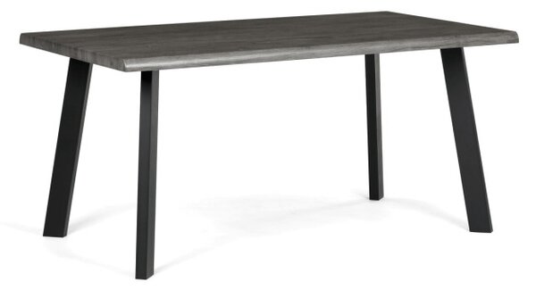 Jedálenský stôl HT-F4516 GREY sivý dub / čierne nohy