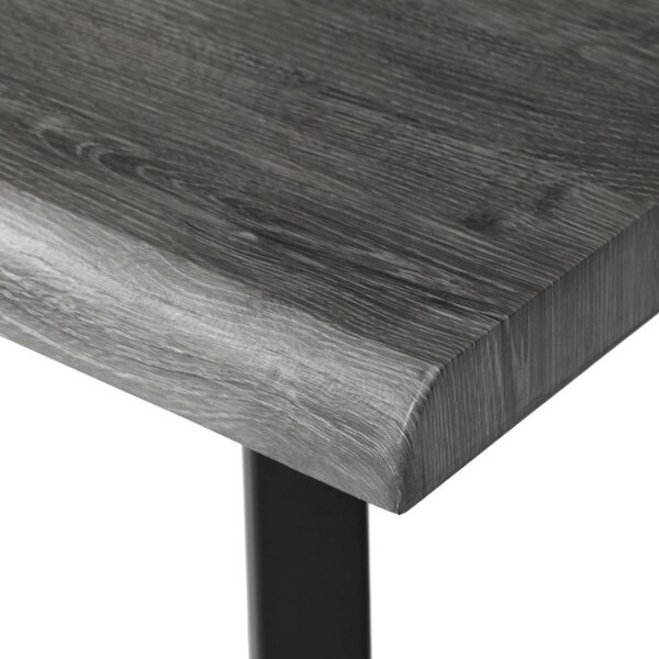 Jedálenský stôl HT-F4516 GREY sivý dub / čierne nohy