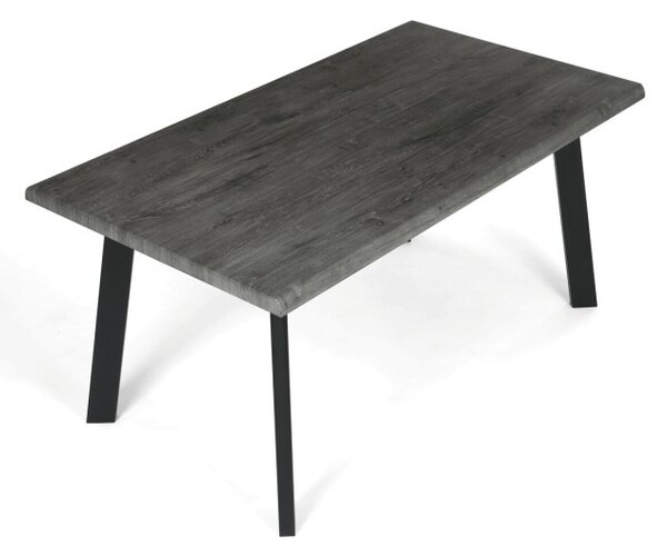 Jedálenský stôl HT-F4516 GREY sivý dub / čierne nohy