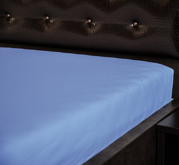 Froté nepremokavá napínacia plachta Modrá Rozmer: 80 x 180 cm
