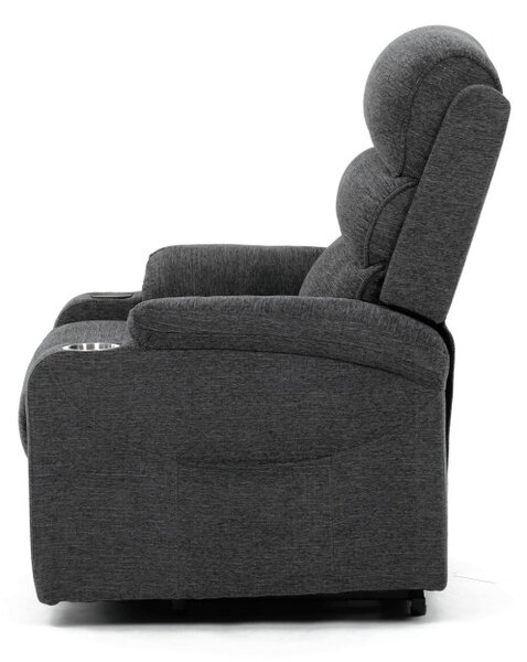 Polohovacie kreslo sivé, elektrické TV-S8348 GREY2