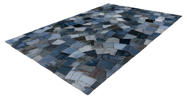 Obsession, Ručne všívaný kusový koberec My Denim Pocket 465 Blue, 80x150, modrá, chodba / predsieň