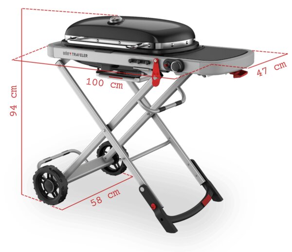Plynový gril Weber Traveler Stealth