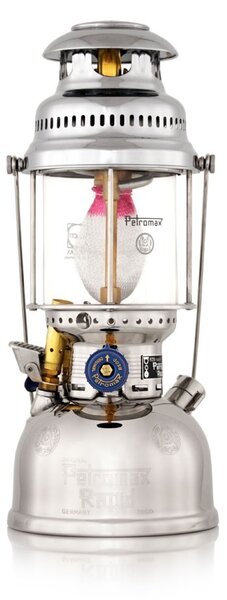 Petromax petrolejová lampa HK500 - pochrómovaná mosadz