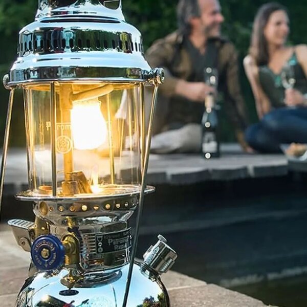 Petromax petrolejová lampa HK500 - leštená mosadz