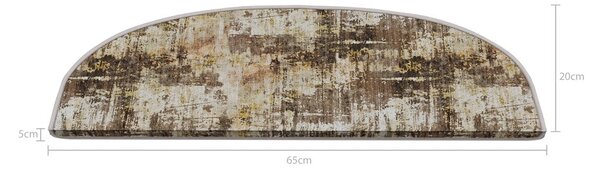 Béžové nášľapy na schody v súprave 16 ks 20x65 cm Abstract – Vitaus