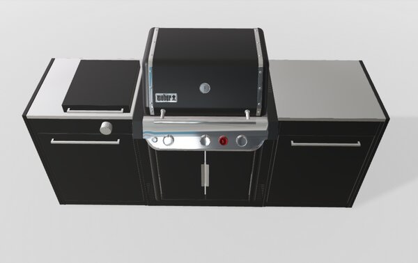 Záhradná kuchyňa Weber 3 - dva moduly, Genesis s bočným horákom