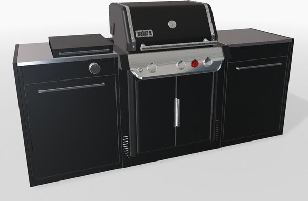 Záhradná kuchyňa Weber 3 - dva moduly, Genesis s bočným horákom