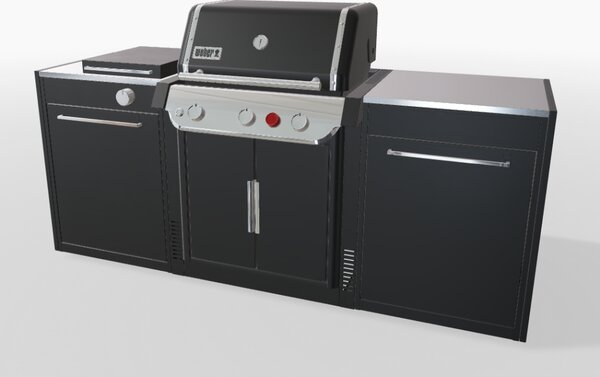Záhradná kuchyňa Weber 3 - dva moduly, Genesis s bočným horákom