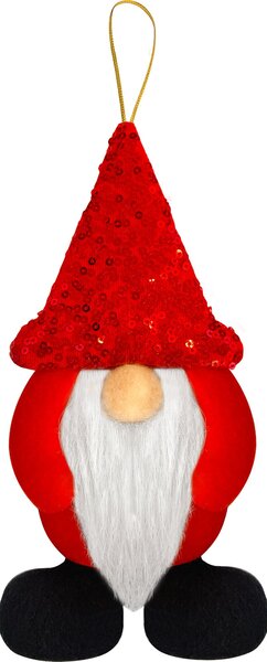 Tutumi, vianočný škriatok 16 cm 22075 RED, červená-biela, CHR-09906