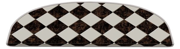 Čierno-biele nášľapy na schody v súprave 16 ks 20x65 cm Chess Board – Vitaus