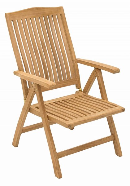 Deokork Záhradné teakové polohovacie kreslo LAGUNA (teak)