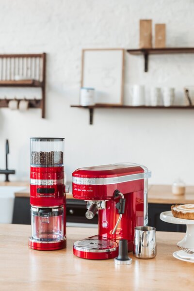 KitchenAid mlynček na kávu 5KCG8433 - červená metalíza