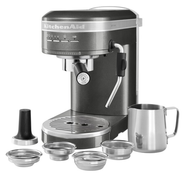 Pákový kávovar KitchenAid Artisan 5KES6503 - strieborno sivá