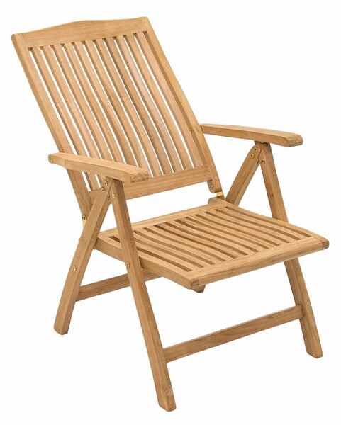 Deokork Záhradné teakové polohovacie kreslo LAGUNA (teak)
