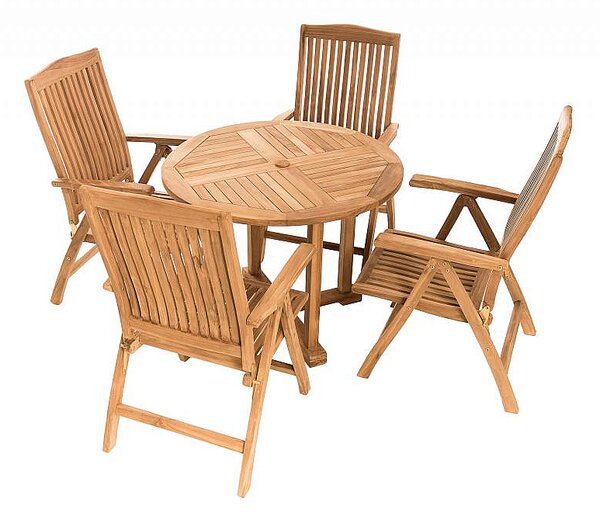 Deokork Záhradné teakové polohovacie kreslo LAGUNA (teak)