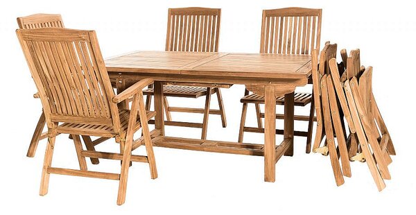 Deokork Záhradné teakové polohovacie kreslo LAGUNA (teak)