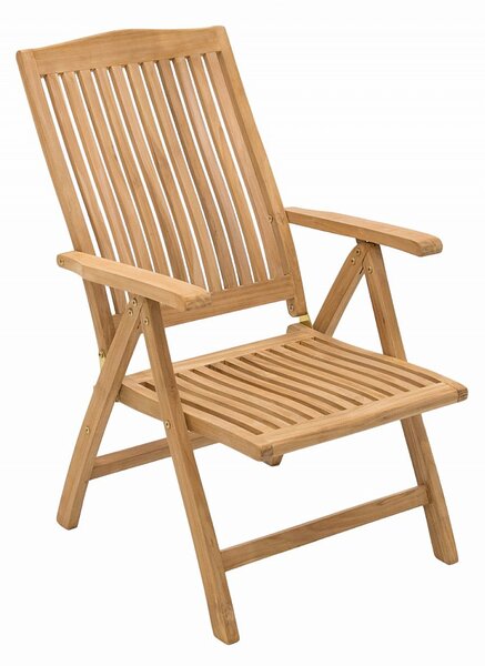 Deokork Záhradné teakové polohovacie kreslo LAGUNA (teak)