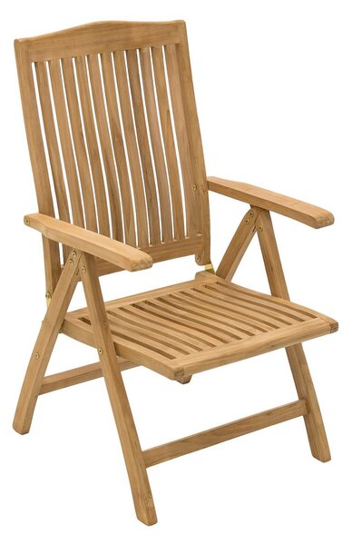 Deokork Záhradné teakové polohovacie kreslo LAGUNA (teak)