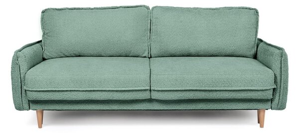 Zelená rozkladacia pohovka z textílie buklé 215 cm Patti – Selection
