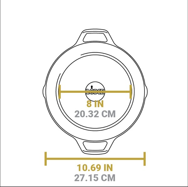 Liatinová panvica Lodge 26 cm s dvoma madlami - Wanderlust