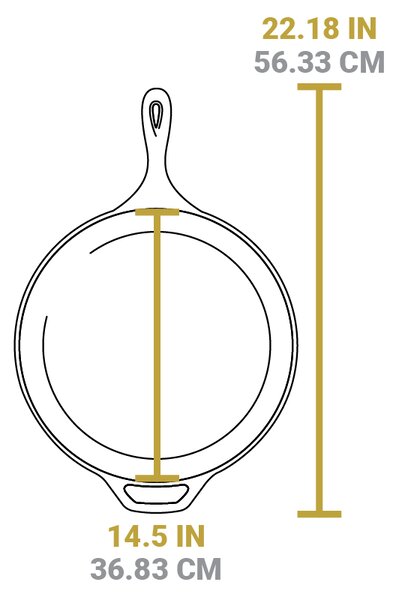 Liatinová panvica Lodge 38 cm