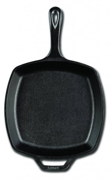 Štvorcová liatinová panvica Lodge 26 cm