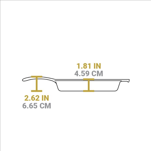 Štvorcová liatinová panvica Lodge 26 cm