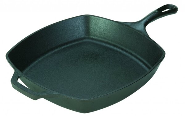 Štvorcová liatinová panvica Lodge 26 cm
