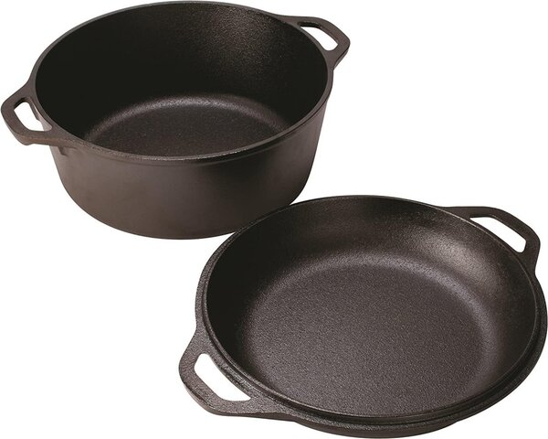 Liatinový combo hrniec Double Dutch Oven Lodge 4,7 l
