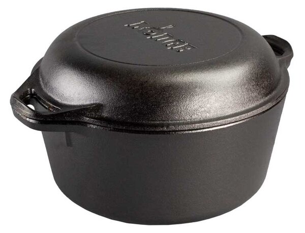 Liatinový combo hrniec Double Dutch Oven Lodge 4,7 l