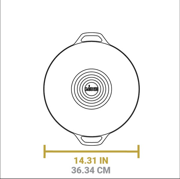 Liatinová panvica Wok Lodge 35 cm