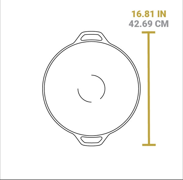 Liatinová panvica Wok Lodge 35 cm