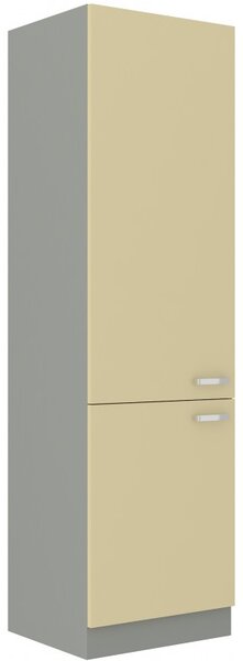 Kuchynská skriňa na zabudovanú chladničku 60x210 cm 06 - HULK - Béžová lesklá