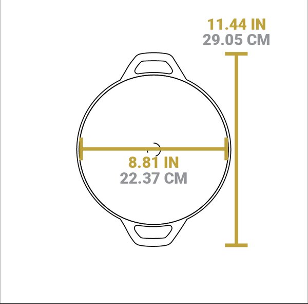 Mini liatinový Wok Lodge 23 cm