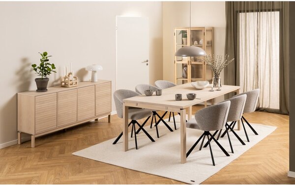 Rozkladací jedálenský stôl s doskou v dubovom dekore 100x200 cm Linley – Actona