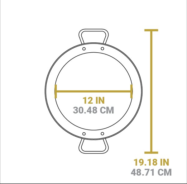 Oceľová panvica Lodge 38 cm s dvoma madlami