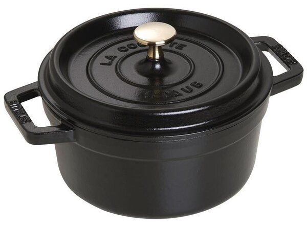 Liatinový hrniec Staub 20 cm, čierny