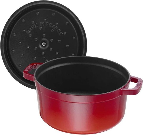 Liatinový hrniec Staub 26 cm, višňa