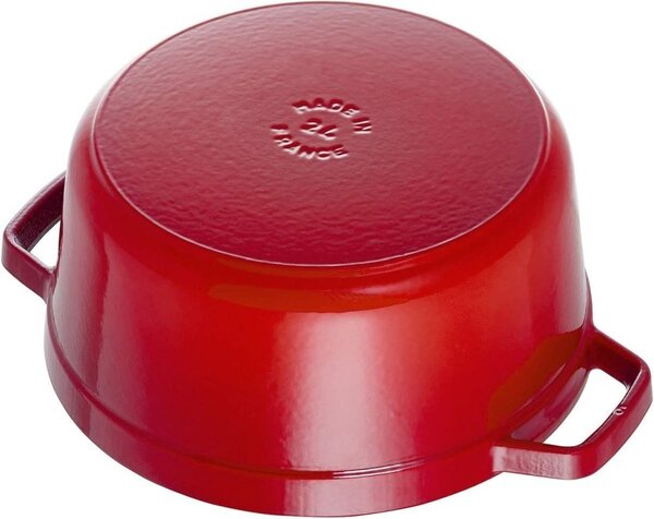 Liatinový hrniec Staub 26 cm, višňa