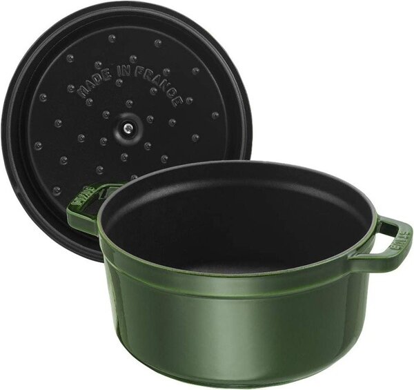 Liatinový hrniec Staub 22 cm, bazalka